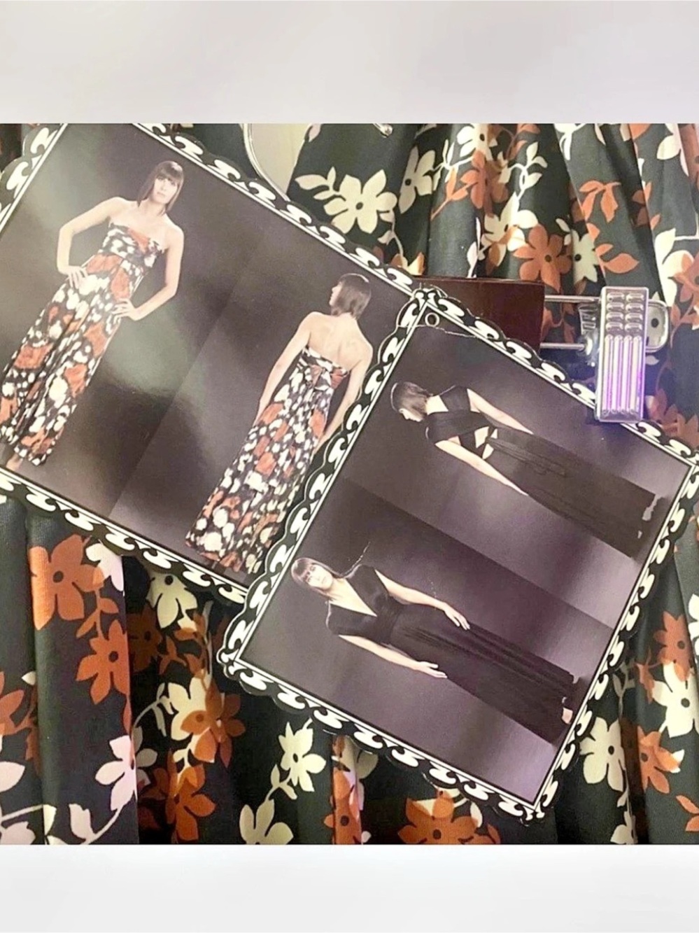 Lapis Floral Multi Wear Dress in Black & Orange, Sz Large, Never Worn